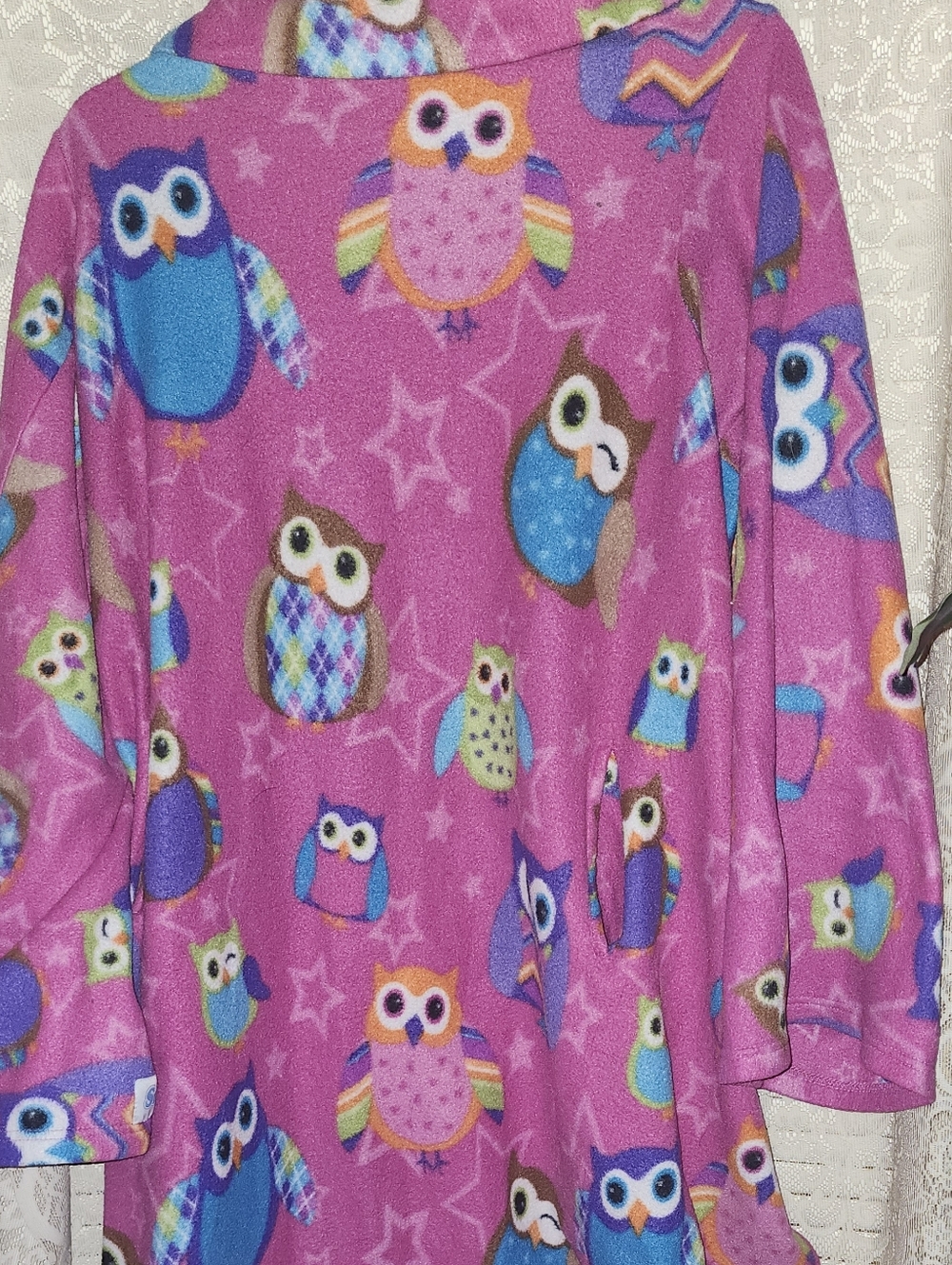Pink Owl Print Fleece SNUGGIE